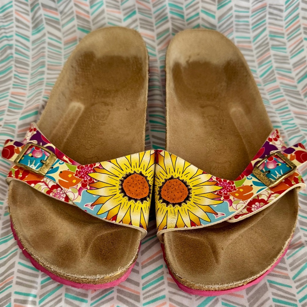 RARE Pink Birkenstock Madrid Flowers